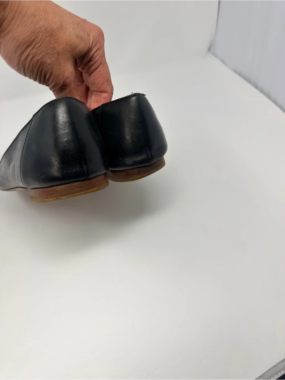 CHANEL Black Leather Loafers with Silver CC Emblem sz41